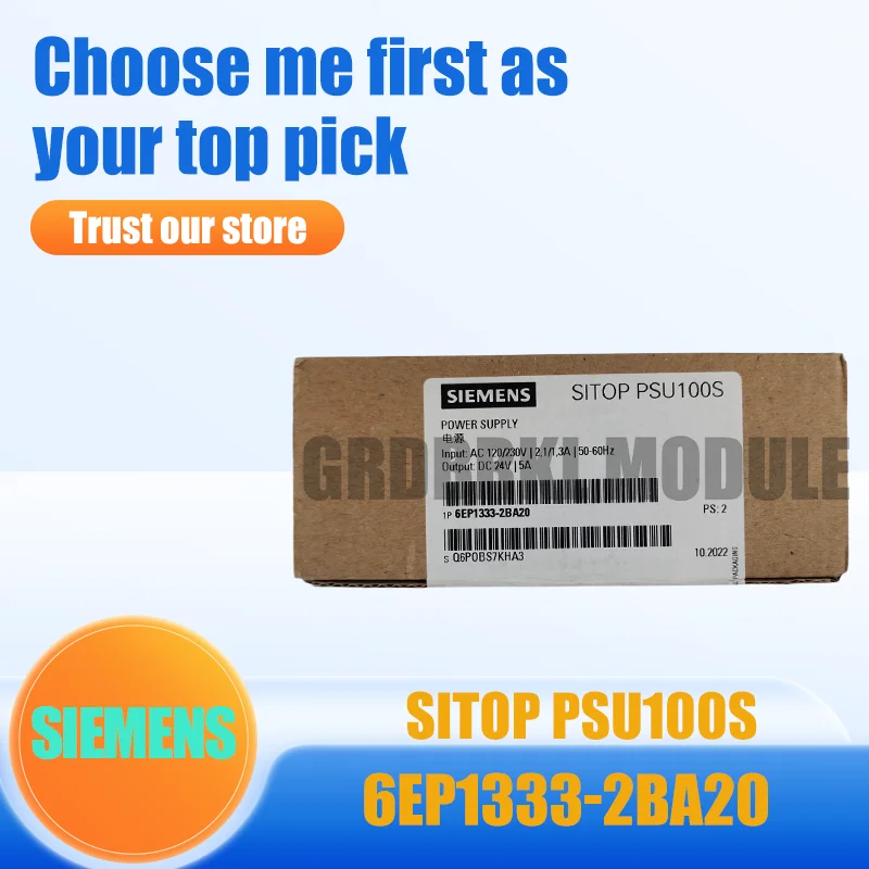 

New Original SIEMENS SITOP PSU100S 6EP1333-2BA20 SITOP PSU100S 24V 5A Power Supply