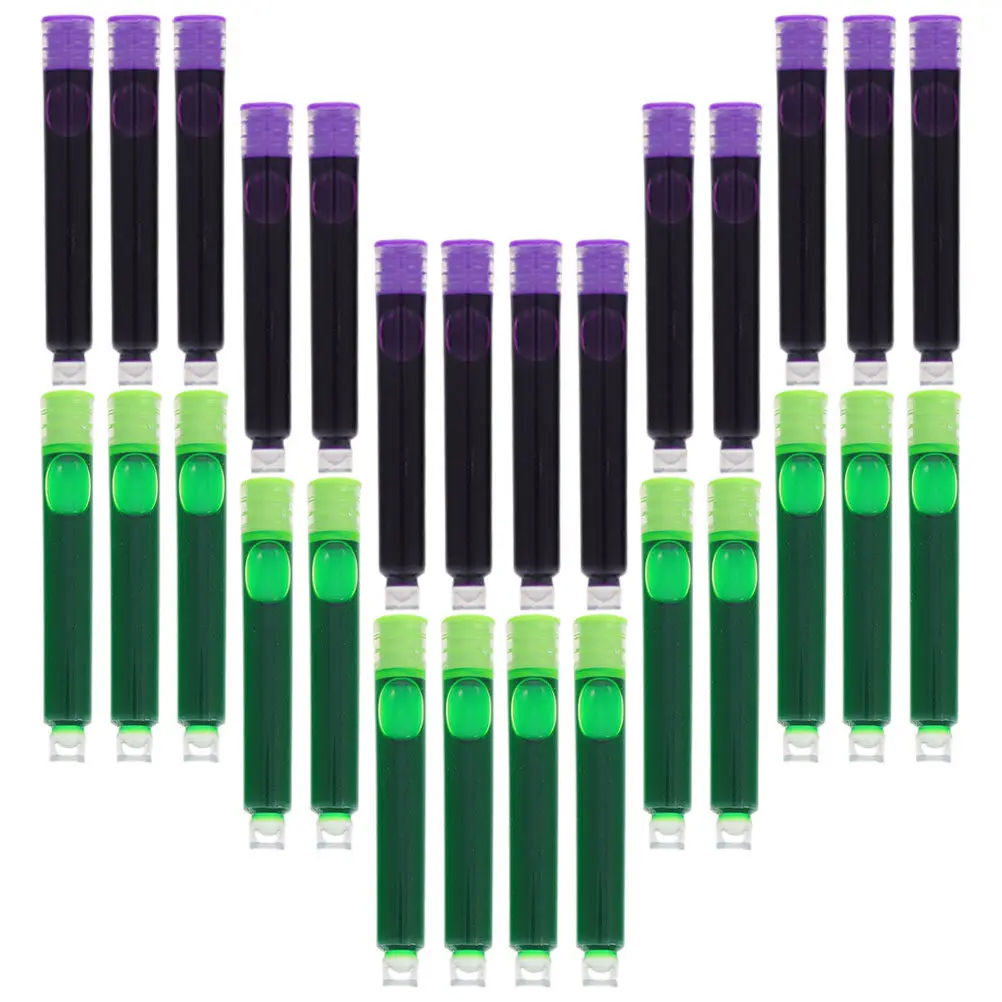 

100Pcs Color Erasable Fountain Pen Ink Refills Premium PP Material Fade-Resistant Smooth Glide Writing Experience Office