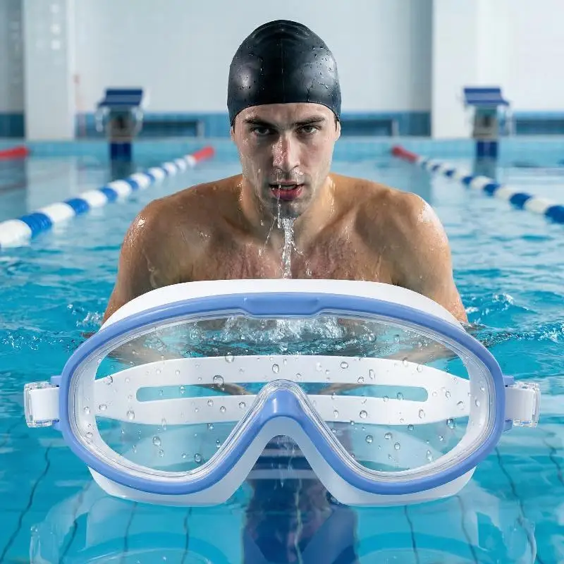 Kids Big Frame Anti Fog Swim Goggles Waterproof  for Poolside Swimming Training Classes view 6