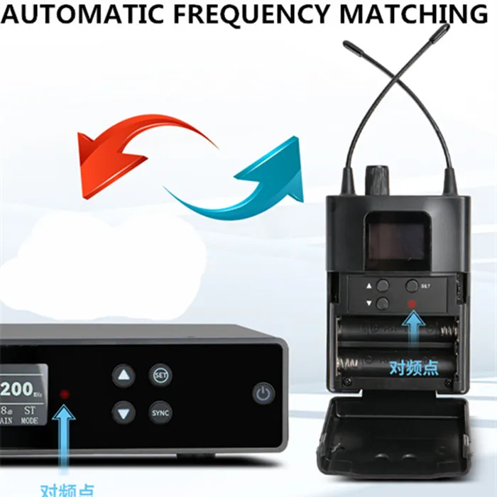 XS400II Stereo Uhf أفضل نظام مراقبة الأذن اللاسلكي