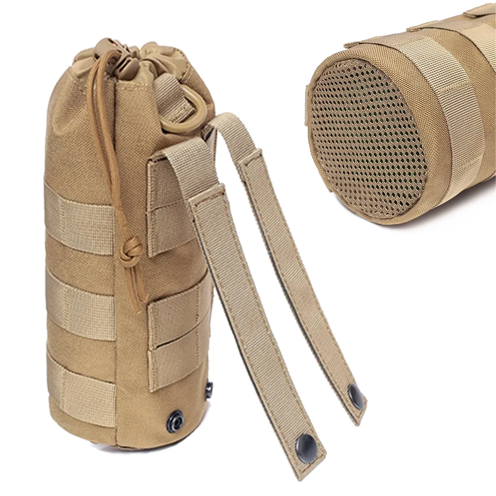 Molle Water Bottle Storage Bag, Suporte da bolsa, Ao ar livre, Viagem, Camping, Caminhadas, Ciclismo Kettle Carrier, Pesca, Caça Ferramenta