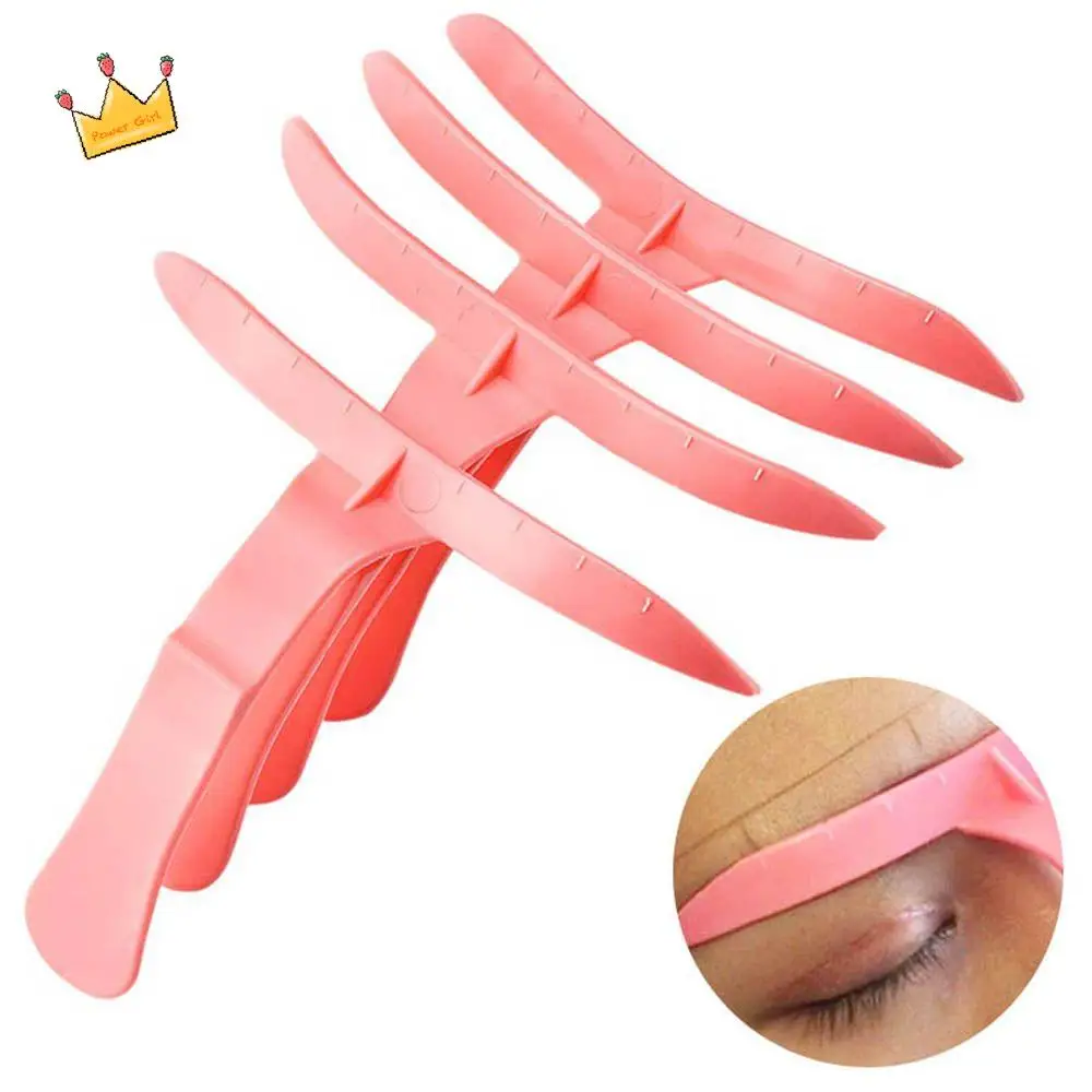 Règle de tatouage pour microblading de sourcils, outil de guide, modèle de maquillage, pochoirs, 4 pièces