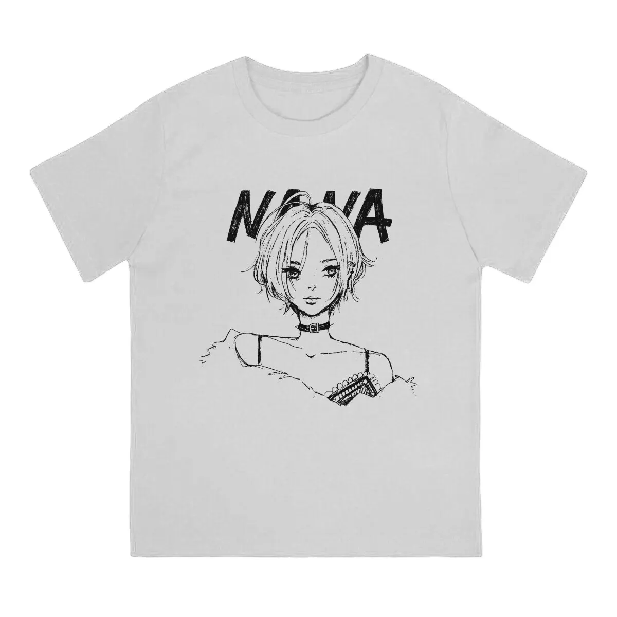 Anime Men's T Shirt NANA Humorous Tees Short Sleeve Round Neck T-Shirt Graphic Clothing