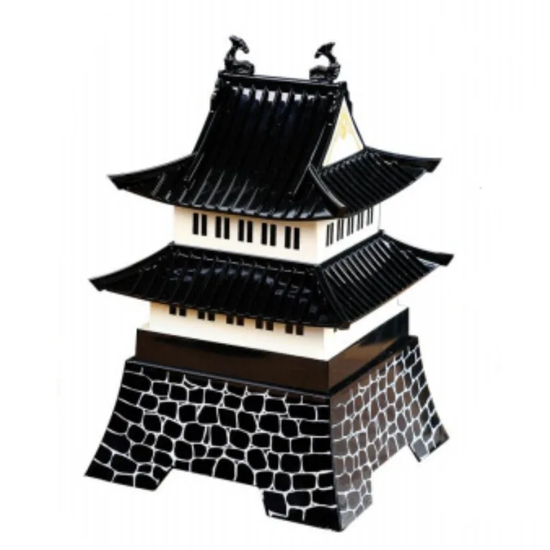 Japanese restaurant sushi tower board house creative tableware barbecue meat three-layer combination beef plate sashimi platter