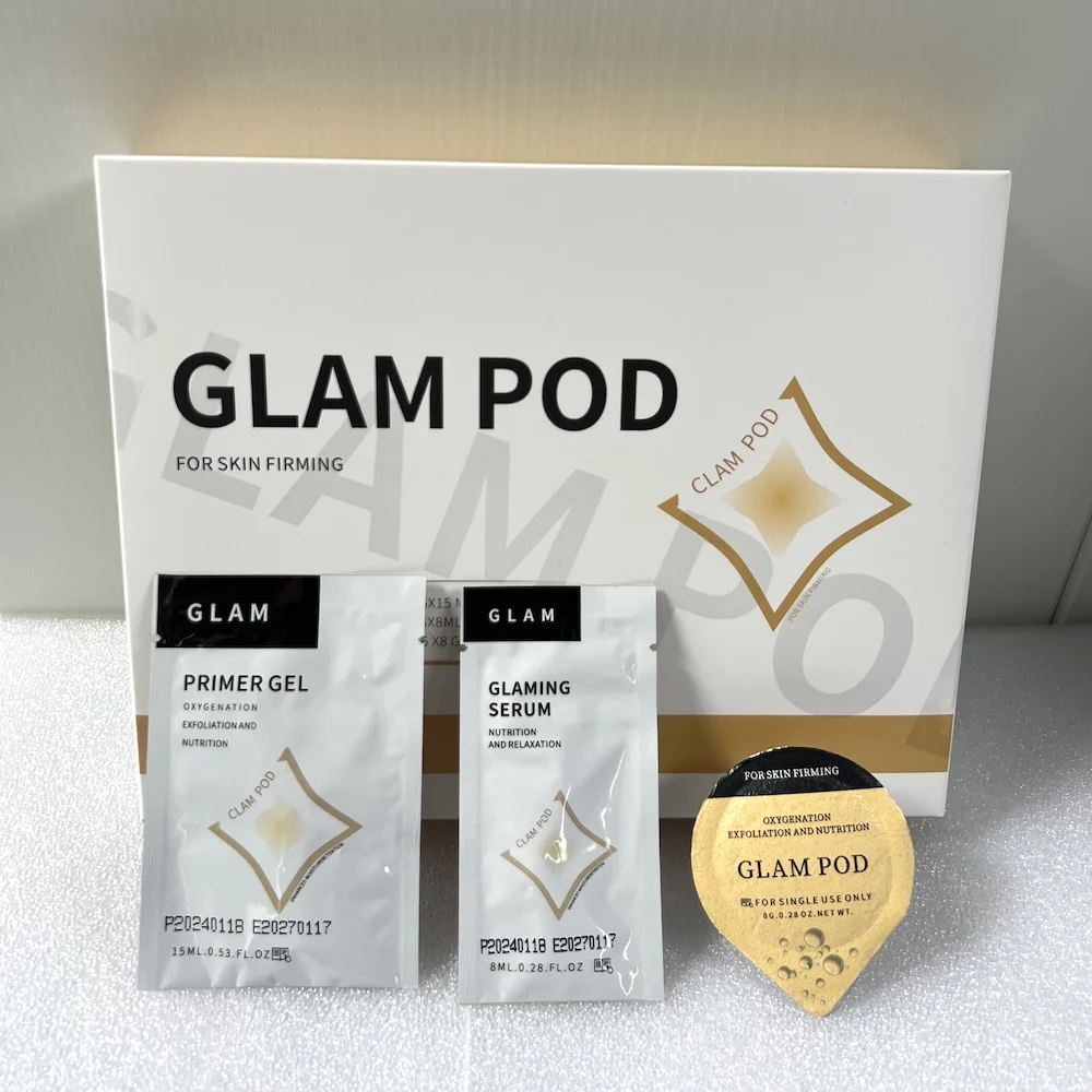 DETOX GLAM-Capsules d'Oxygène et de Charbon de Bois, Kit Facial à Bulles de Sérum pour Toutes les Peaux, Appareil 3 en 1