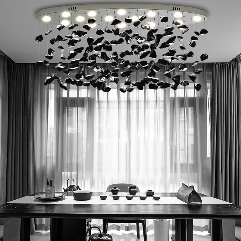 Light Luxury LED Crystal Chandelier Modern Lobby Design Artistic Lighting Hotel Lobby Living Room Decoration Lighting Fixtures - view 2