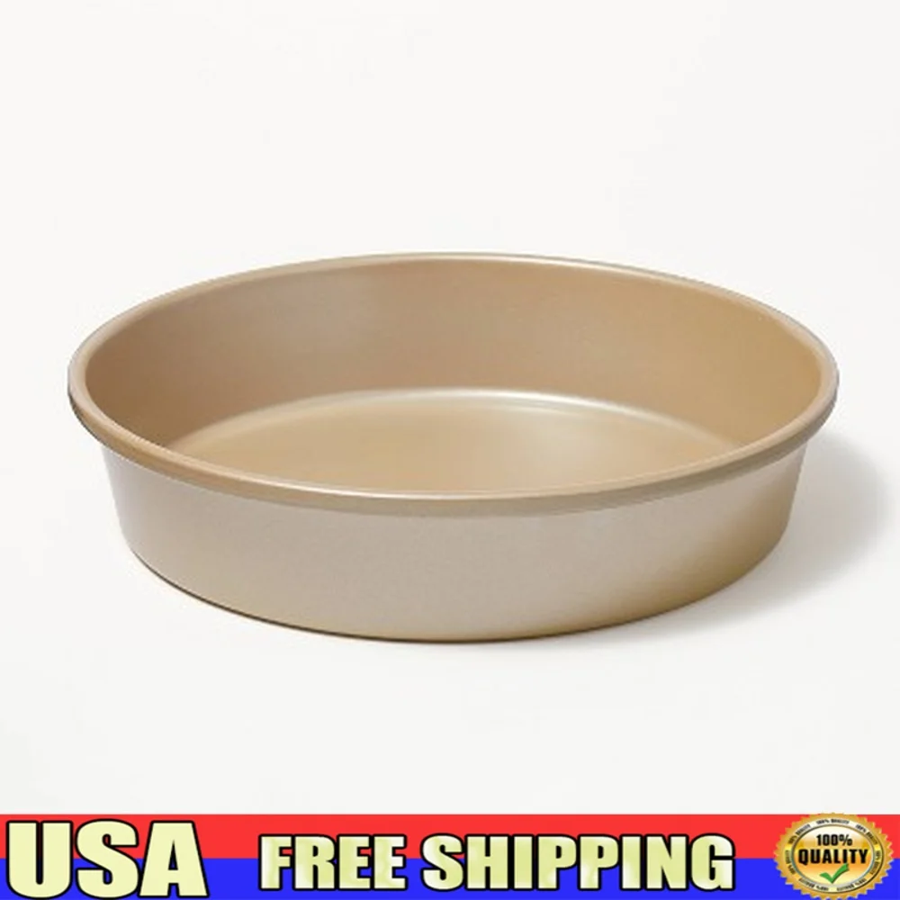 

9 Inch Nonstick Round Baking Pan Aluminized Steel Dishwasher Oven Safe Baking Bakeware Perfect Cakes Pies and More