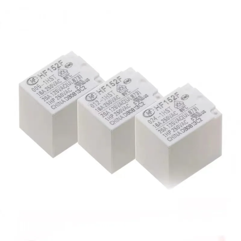 10PCS 100% New Original HF152F-005-012 024-1HS HF152F-005 012 024-1HST 16A250VAC 4Pin 17A277VAC Relay