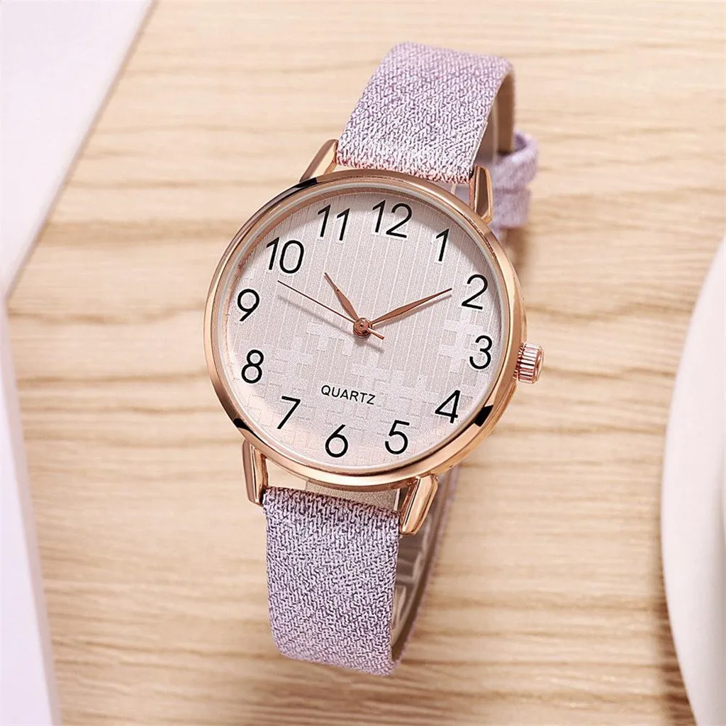 Reloj Retro de esfera redonda para Mujer, relojes de cinturón elegantes informales, moda coreana, diseño Simple, Reloj de cuarzo para Mujer, Reloj de Lujo de Alta Gama