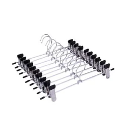 1/10Pcs Multifunctional Stainless Steel Pants Clip Metal Anti-skid Belt Clip Clothes Hanger Pants Hanger Clothes Hanger Wardrobe