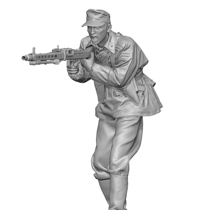 1/16 Resin Figure Assembled Model Kit Historical Military Miniature MG42 Front Gunner Diorama Toy Unassembled and Unpainted 0105