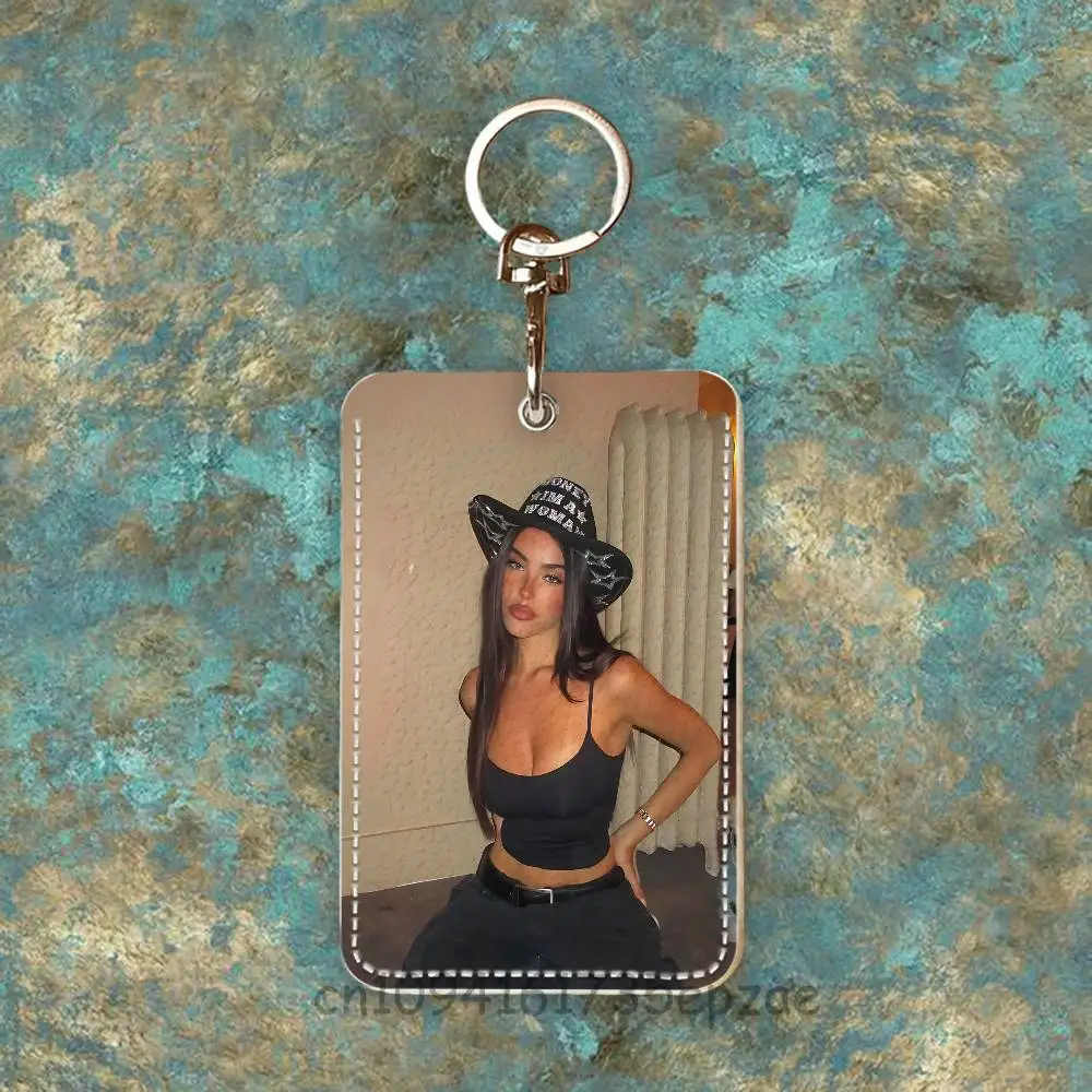 M-Madison B-Beer Premium PU Leather Card Holder Card Case with Metal Carabiner,Customizable Design for Daily Use