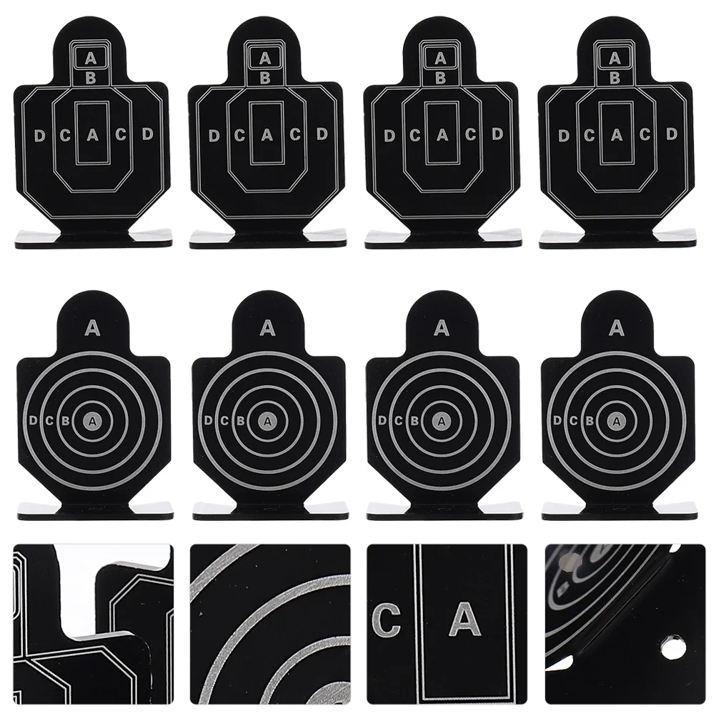 2 Boxes Shooting Training Target Indoor Targets Portable Black Aluminum Alloy Range