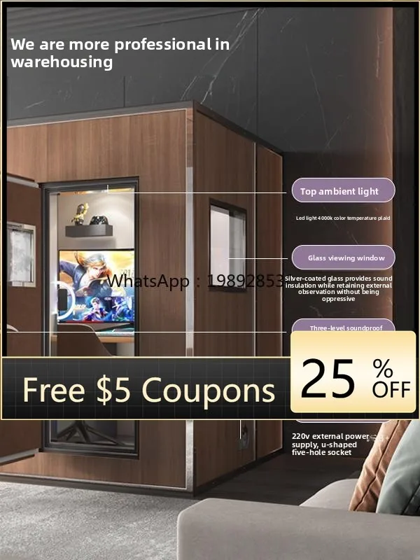 ZC Mobile Live Streaming Room Piano Drum Set Soundproof Room Recording Studio Home Soundproof Room