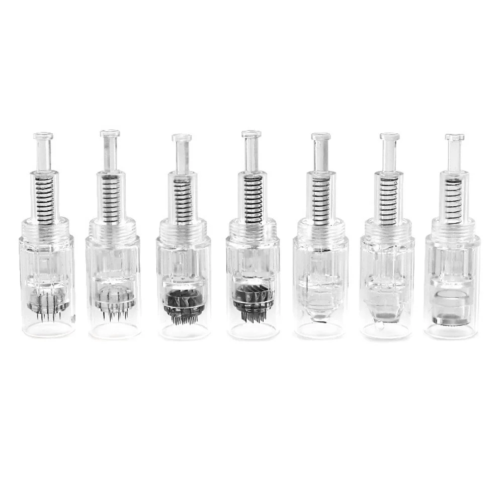 Schraubpatronennadel 50/100 Stück Ersatzspitzen für Derma Pen Microneedling 9-polig 12-polig 24-polig 36-polig 42-polig Runde 3D 5D-Nadeln – Detail 3