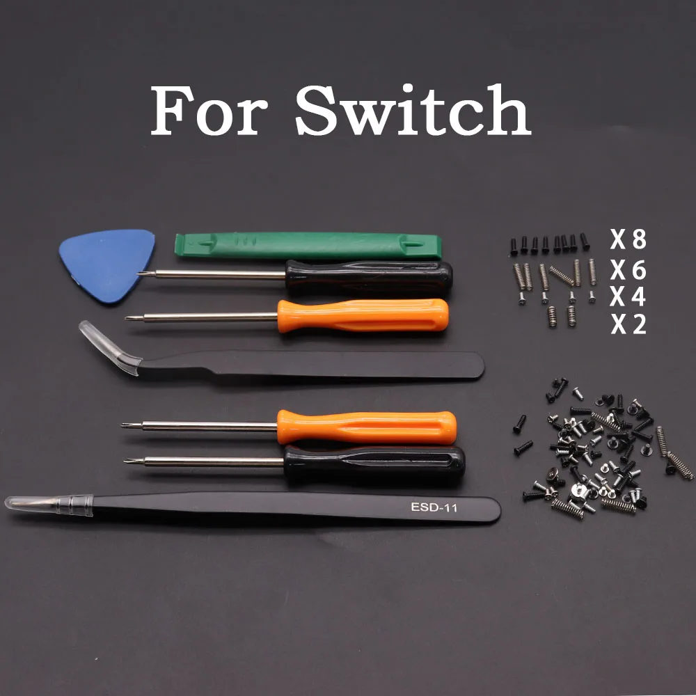 Ersatz-Schraubenset mit Federn für Nintendo Switch Konsole Joy-Con Reparaturwerkzeuge