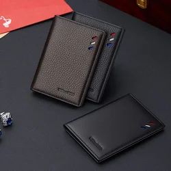 Brand Business Men Wallet Genuine Leather Embossing Wallet Bank Credit Card ID Card Holder Wallet For Men Gifts
