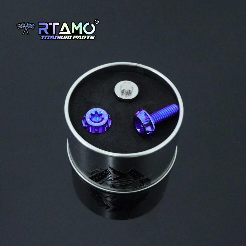 

RTAMO Титановый болт Gr5 M8X20/25/30/35/40/48/50, Противоугонный винт для модификации мотоцикла