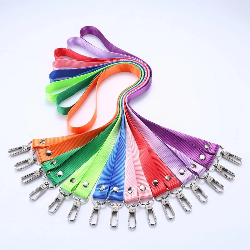 

50Pcs Hanging Neck Rope Lanyard For IPhone Mobile Phone Straps Camera USB Holder ID Pass Card Name Badge Holder Keys Metal Clip