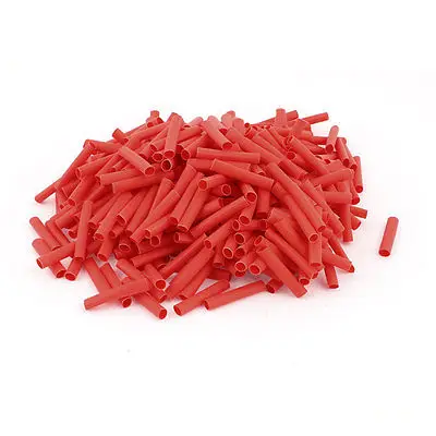 380pcs 4mm Dia 30mm Long Polyolefin Heat Shrink Tubing Wire Wrap Sleeve Red