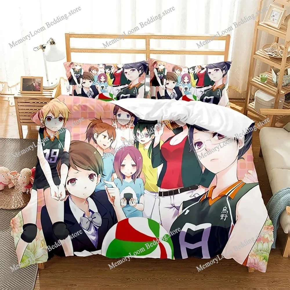 

Home Textile Cartoons Haikyuu Volleyball Cover Duvet Cover Pillow Case Boy Girl Polyester Bedding Set King Queen Twin Size