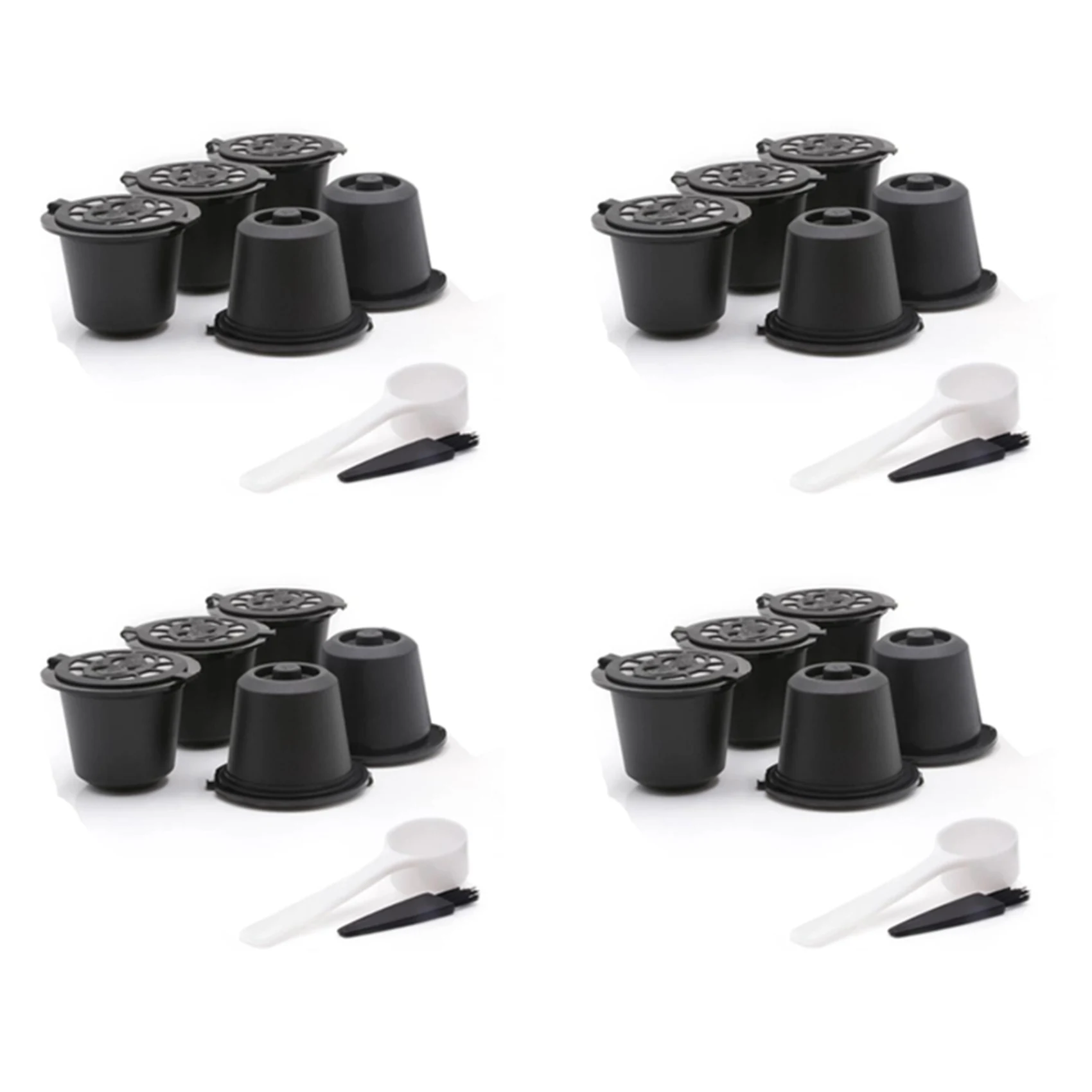 B83B-20 Reusable Nespresso Capsules Refillable Coffee Capsule Filter With Nespresso Coffee Machines With Coffee Spoon Brush