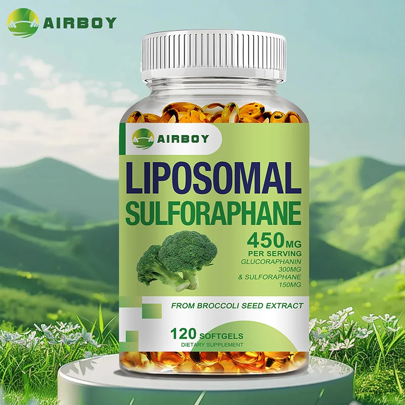 Liposomal Sulforaphane 450mg - with Inosidase, Broccoli Seed Extract - Supports Heart, Immune Health, Antioxidant