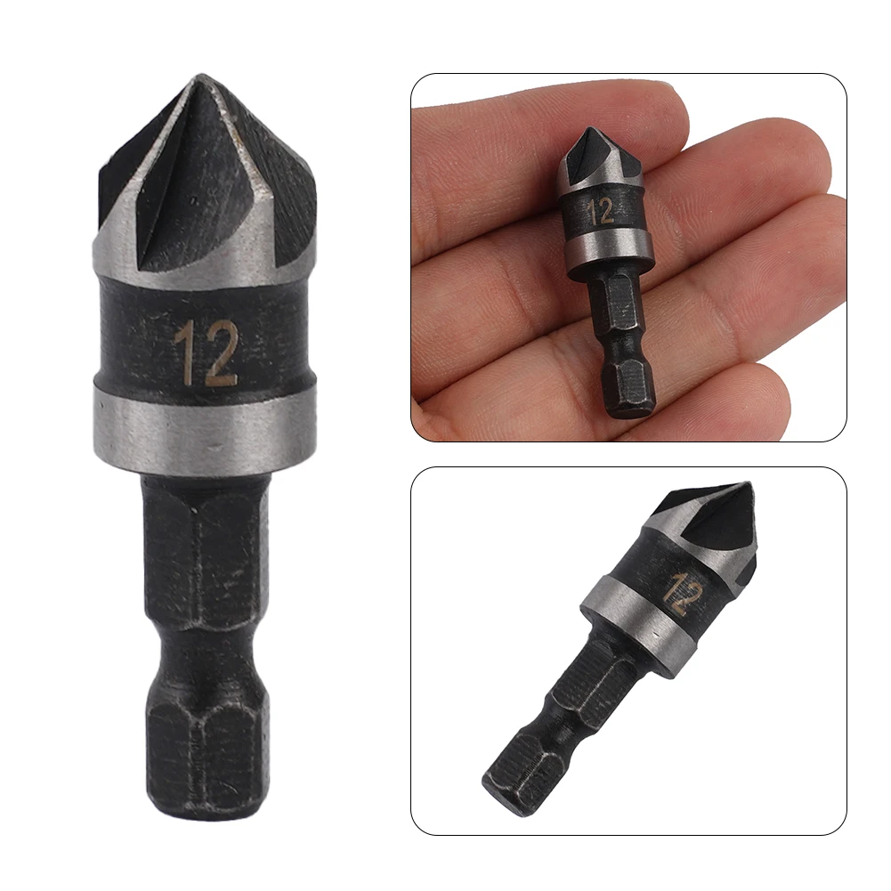 

Countersink Drill Bit For Soft Metals Long Service Life For Wood 12/16/19mm Drilling Hexagon Metals Power Tools Shank