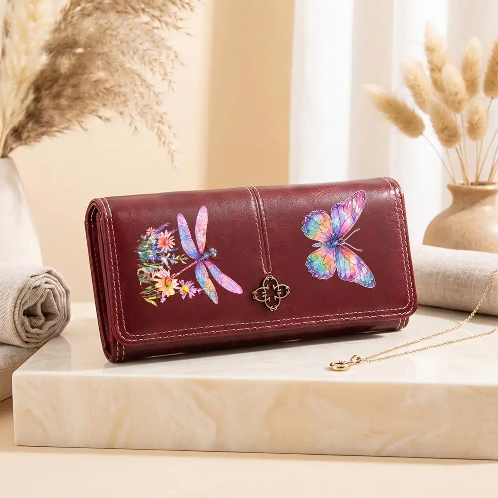 

Butterfly Print Womens Wallet Large Capacity Long RFID Blocking Wallets Unisex Clutch Credit Card Holder with Zipper Pocket Gift