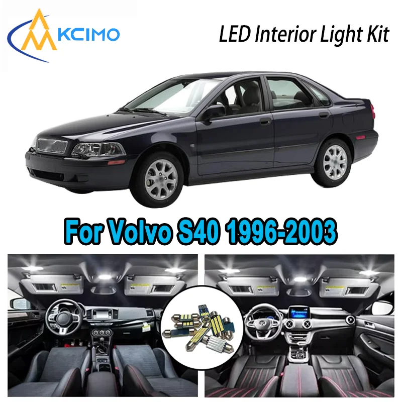 

For Volvo S40 1996-2003 1998 1999 2000 2001 Premium Bright LED Interior Dome Map Trunk Light Kit Car Led Lamps Canbus No Error
