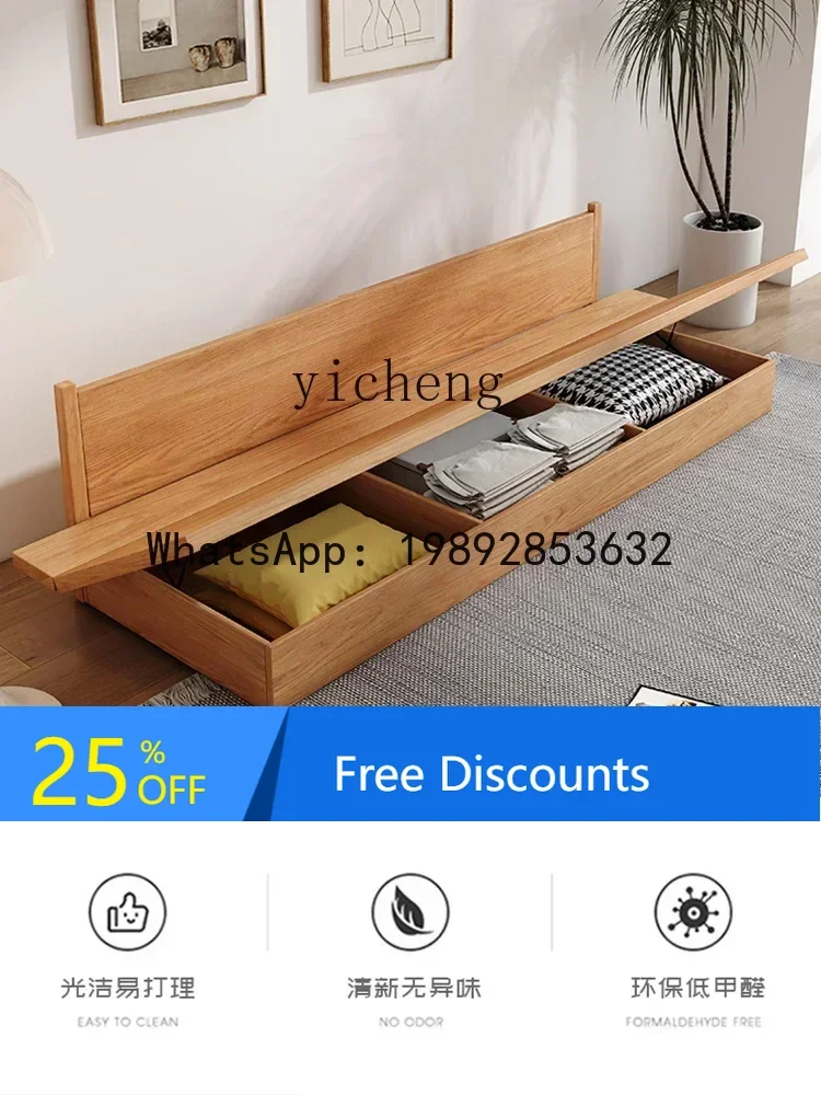

Wabi-Sabi Style Sofa Natural Wood Style Fabric Sofa Living Room Modern Floor Storage Solid Wood Sofa home decor