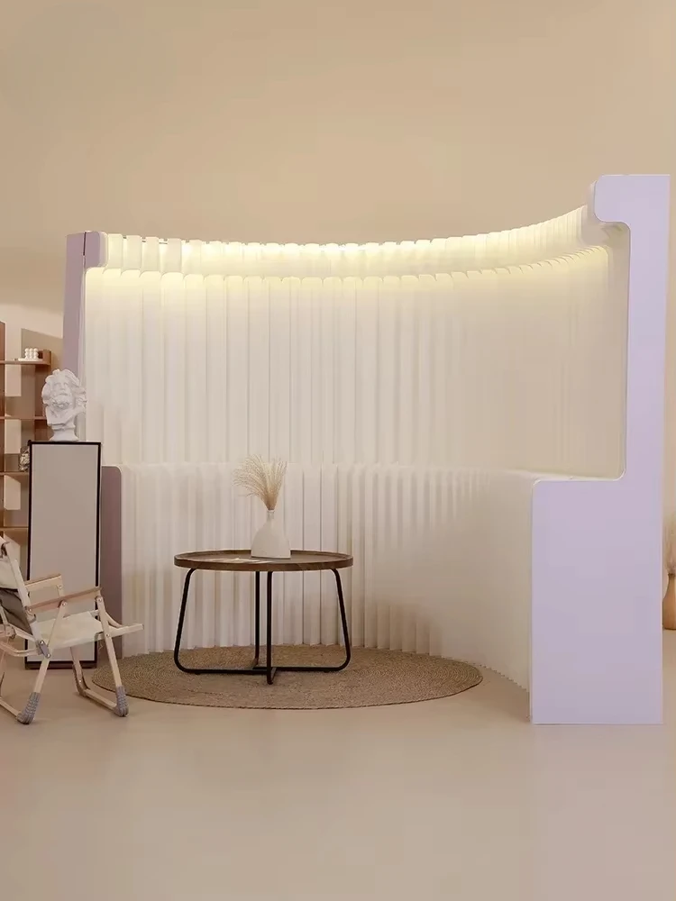 Screen partition, booth wall, simple self-loading paper wall, beauty salon, exhibition background folding screen room divider