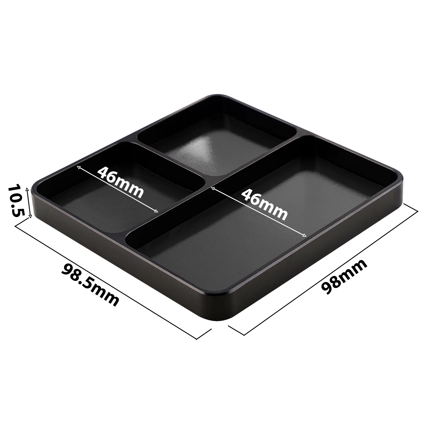 TCRC Magnetic Parts Tray, Aluminum Alloy RC Repair Screws and Parts Organizer, Magnet Hardware Holder Tray