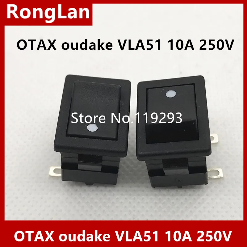 Japan imported OTAX oudake VLA51 10A 250V rocker switch 2 foot 2 gear bending silver contacts --50pcs/lot