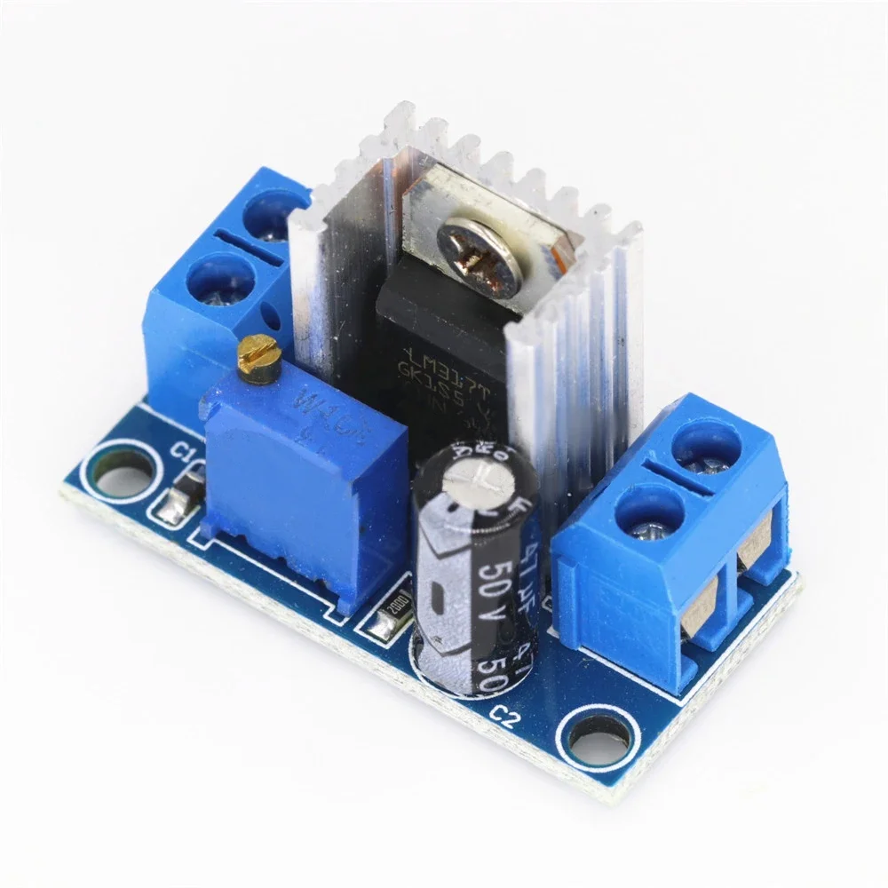 1/5PCS LM317 Modulo Regolatore di Tensione Regolabile DC 4.2V-40V a 1.2V-37V Step-Down Converter Scheda di Alimentazione Lineare