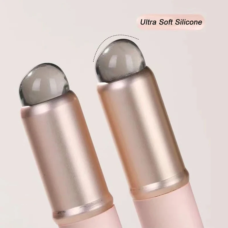 Pincel de silicona con cubierta para labios, corrector en ángulo, aplicación de lápiz labial, bálsamo difuminado, herramienta cosmética