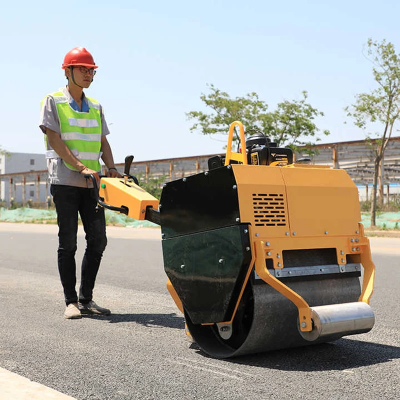 Pedestrian Single Drum 510kg Asphalt Roller Small Gand-held Road Roller