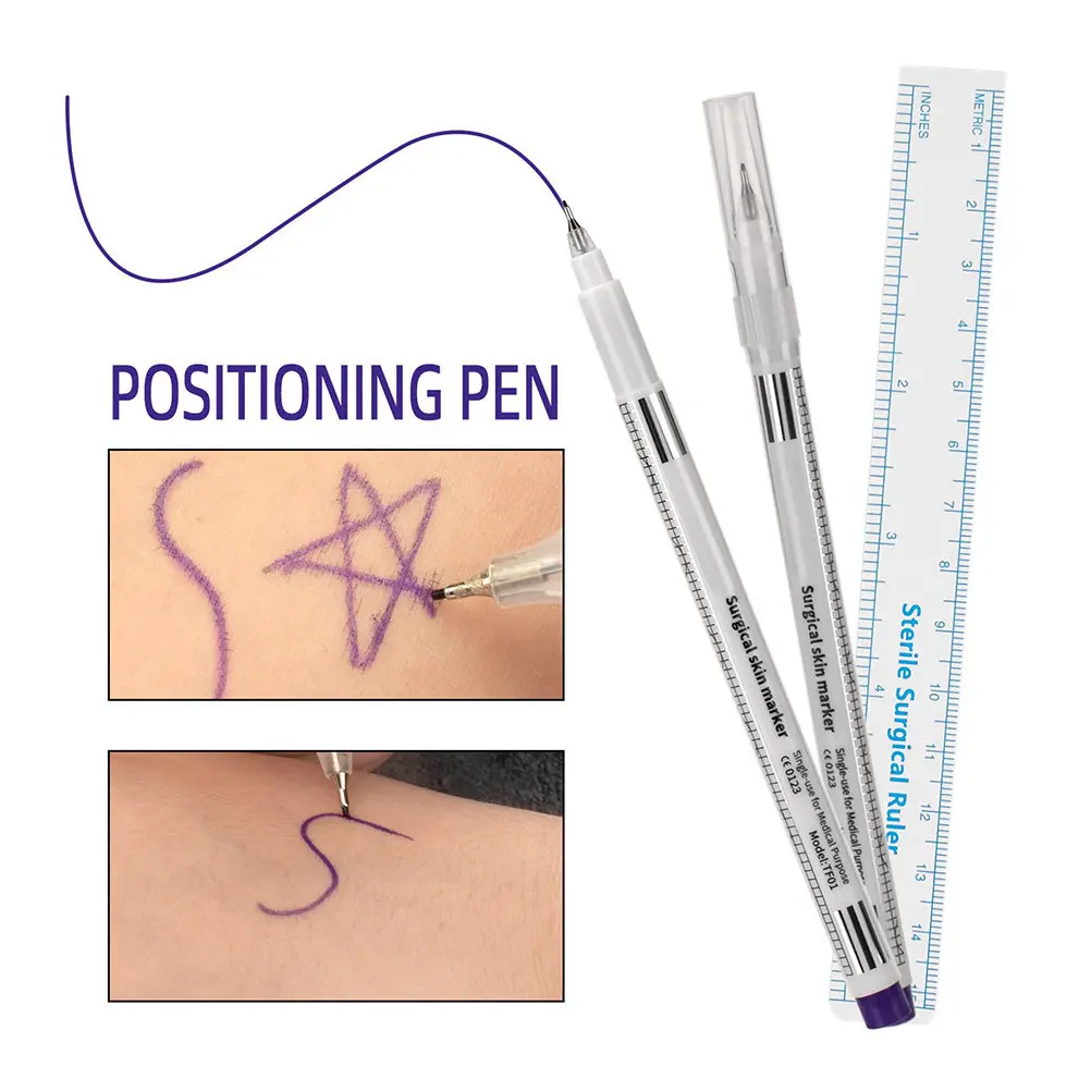 1Set Brow Tattoo Pen Eyebrow Marker Professional Mapping Tool Oil Skin Marker Tattooing Supplies for Microblading Lip Design - view 6