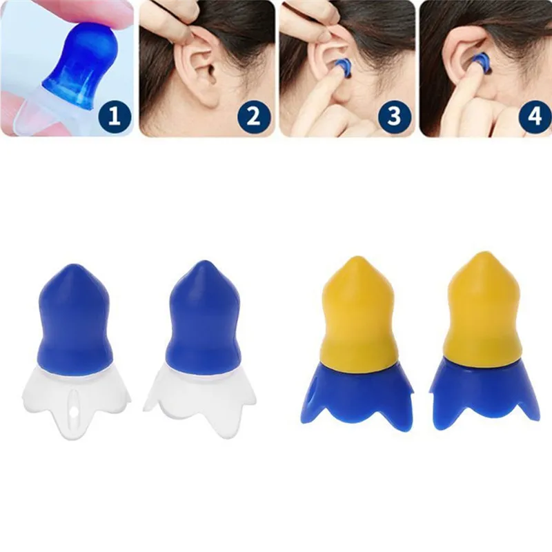 Silicone Flight Earplugs Noise Cancelling Reusable Ear Plugs For Airplanes Hearing Protection Night Club Study Sleep Ear Plug