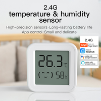 Bluetooth Temperature Humidity Sensor Mini LCD Screen Smart Tuya APP Remote Voice Control Google Thermometer Hygrometer