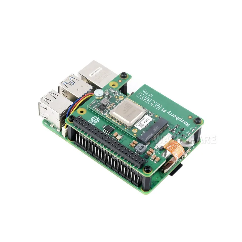 Waveshare 13Tops Computing Power,Raspberry Pi 5 AI Kit,Hailo AI Acceleration Module With Raspberry Pi M.2 HAT+,Raspberry Pi5 HAT