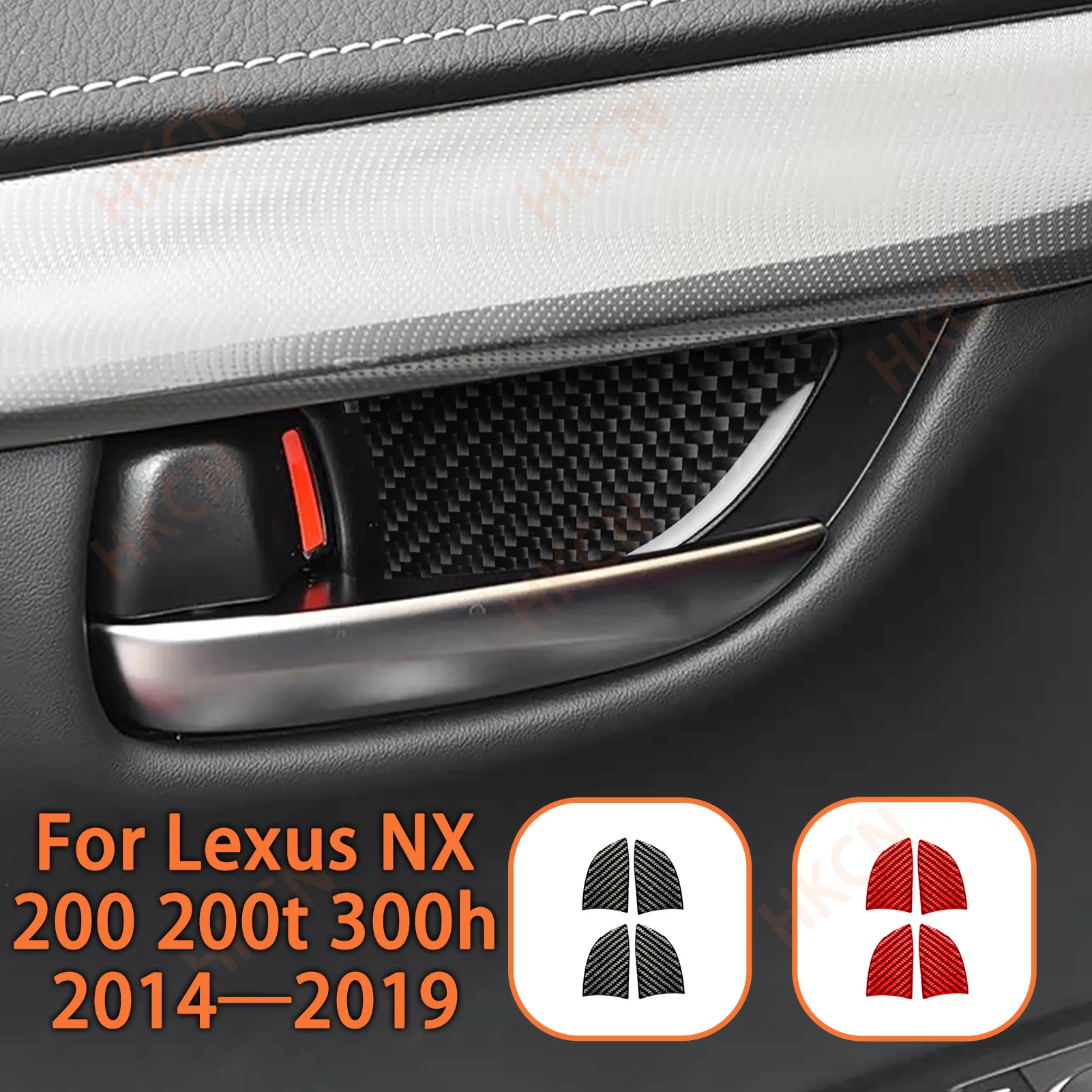 Настоящее углеродное волокно, внутренняя дверная ручка, чаша, бочонок, внутренняя наклейка, совместимая с Lexus NX 200 200t 300h 2014—2019