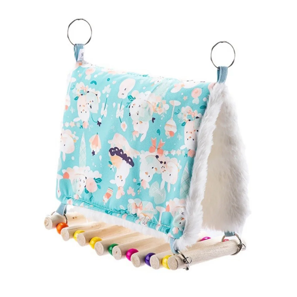 

Cartoon Parrot Cotton Nest Rabbit Pattern Thickened Bird Swing Hammock Velvet Warm Bird Hideaway House for Parrot Parakeet