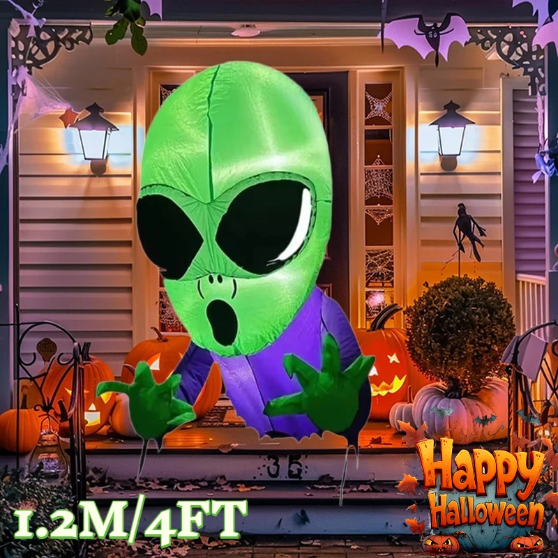 

1.2M Halloween Inflatable Toys Climbing Window Green Headed Ghost LED Light Outdoor Courtyard Garden Terrifying Model Decoration