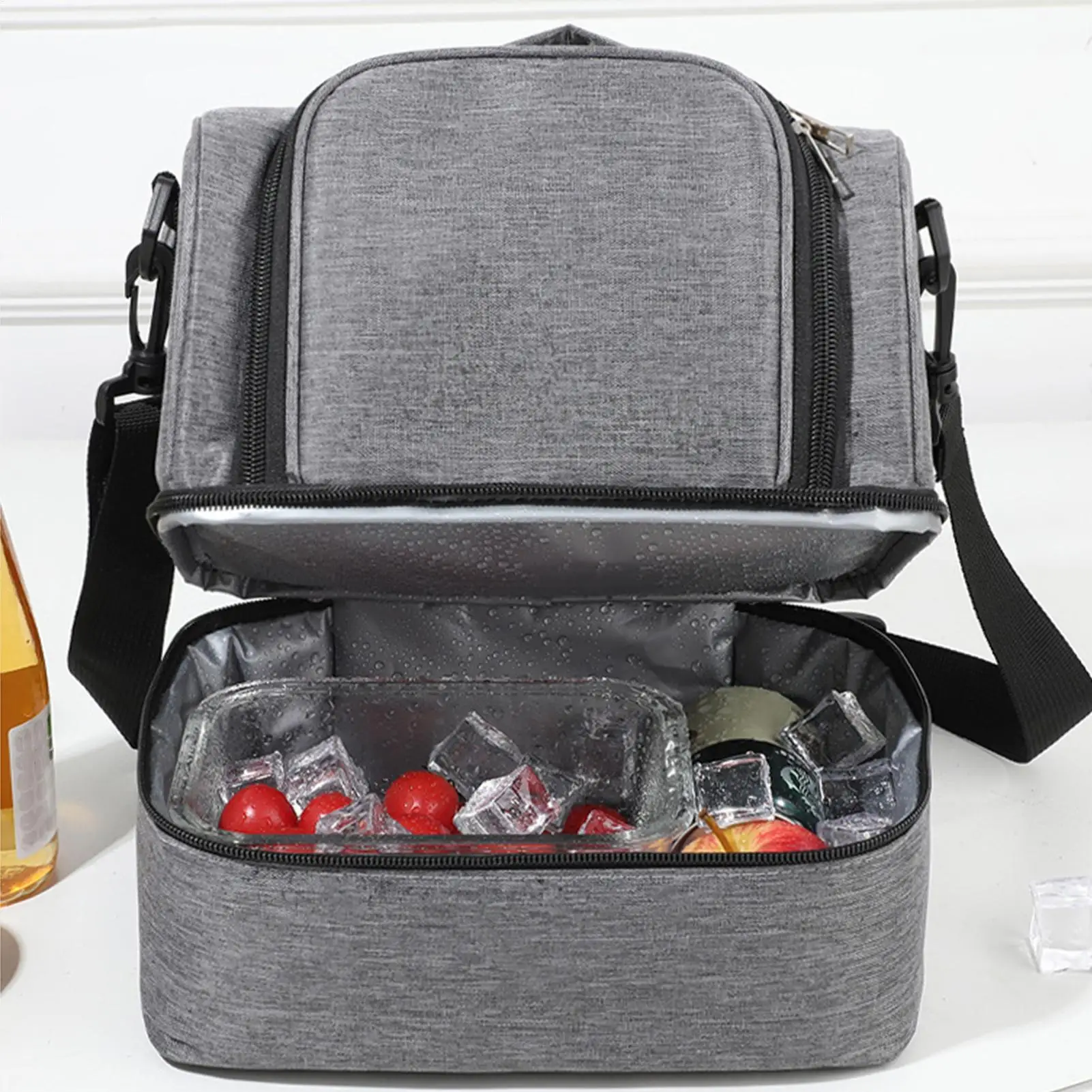 

Сумка для пикника, герметичная сумка-холодильник, сумка для обеда, водонепроницаемая портативная сумка для вечеринки, кемпинга, пляжа, работы, напитков, напитков, школы, на открытом воздухе