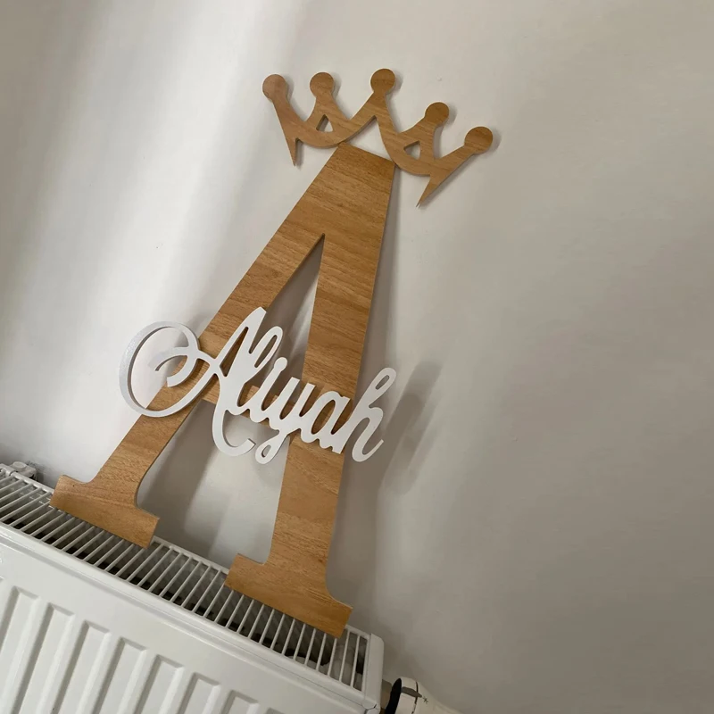 

Custom Initials Sign, Wooden Wall Name Sign for Wall, Letter Capitalized Name Sign, Door Sign, Modern Name Sign