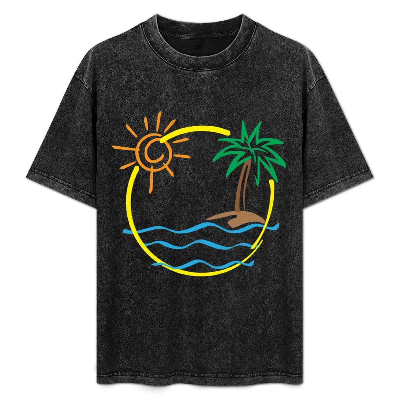

Tropical Island T-Shirt Big and Tall Basic Tee Shirt
