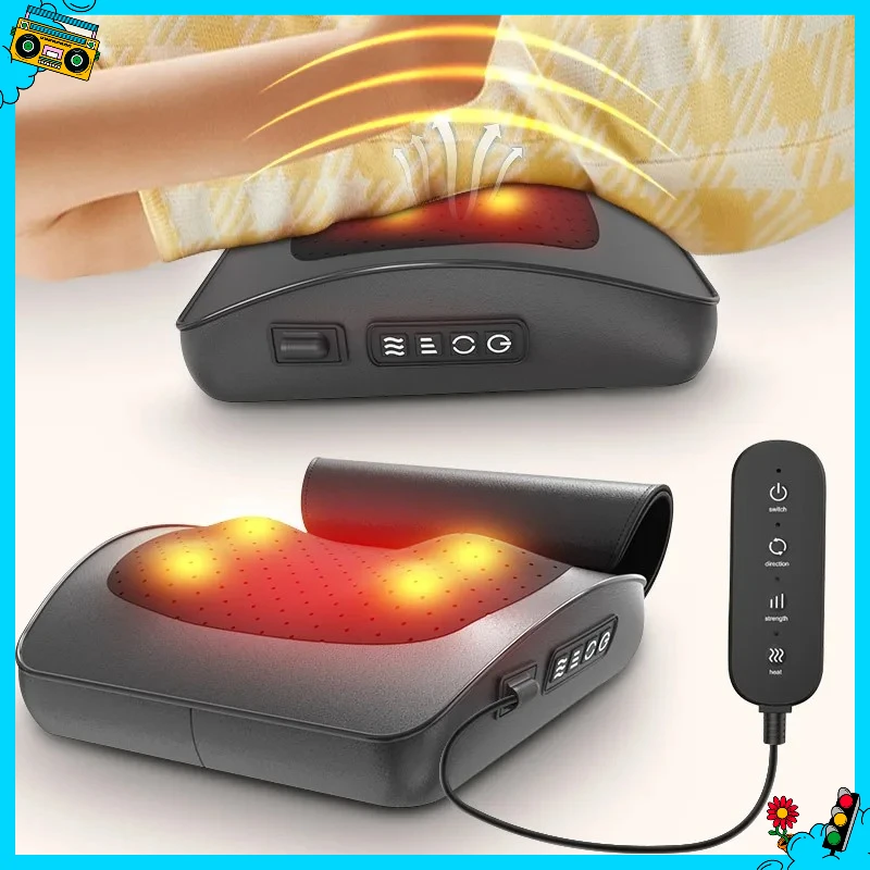 

Бестселлер, массажная подушка для талии, массажер для шейного отдела позвоночника, домашний офис, многофункциональный горячий компресс, разминающий массажер для талии