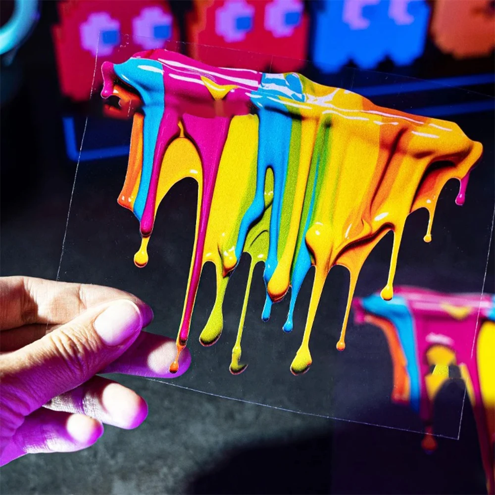 

Fluid Paint Rainbow Motorcycle Stickers Waterproof Vinyl Decals Motorbike Electromobile Front Cowl Tank Side Fairings Decor