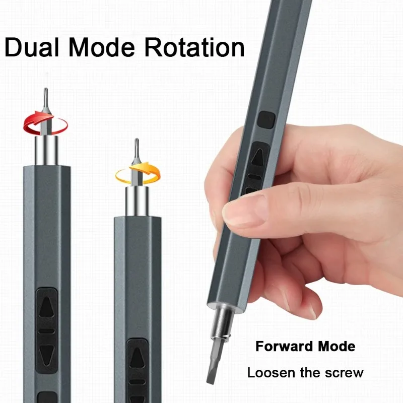 Mini cacciavite elettrico, set di cacciaviti elettrici di precisione a batteria ricaricabili 12 in 1, luci a LED, tappetino magnetico